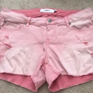 Torrid pink denim shorts size 14